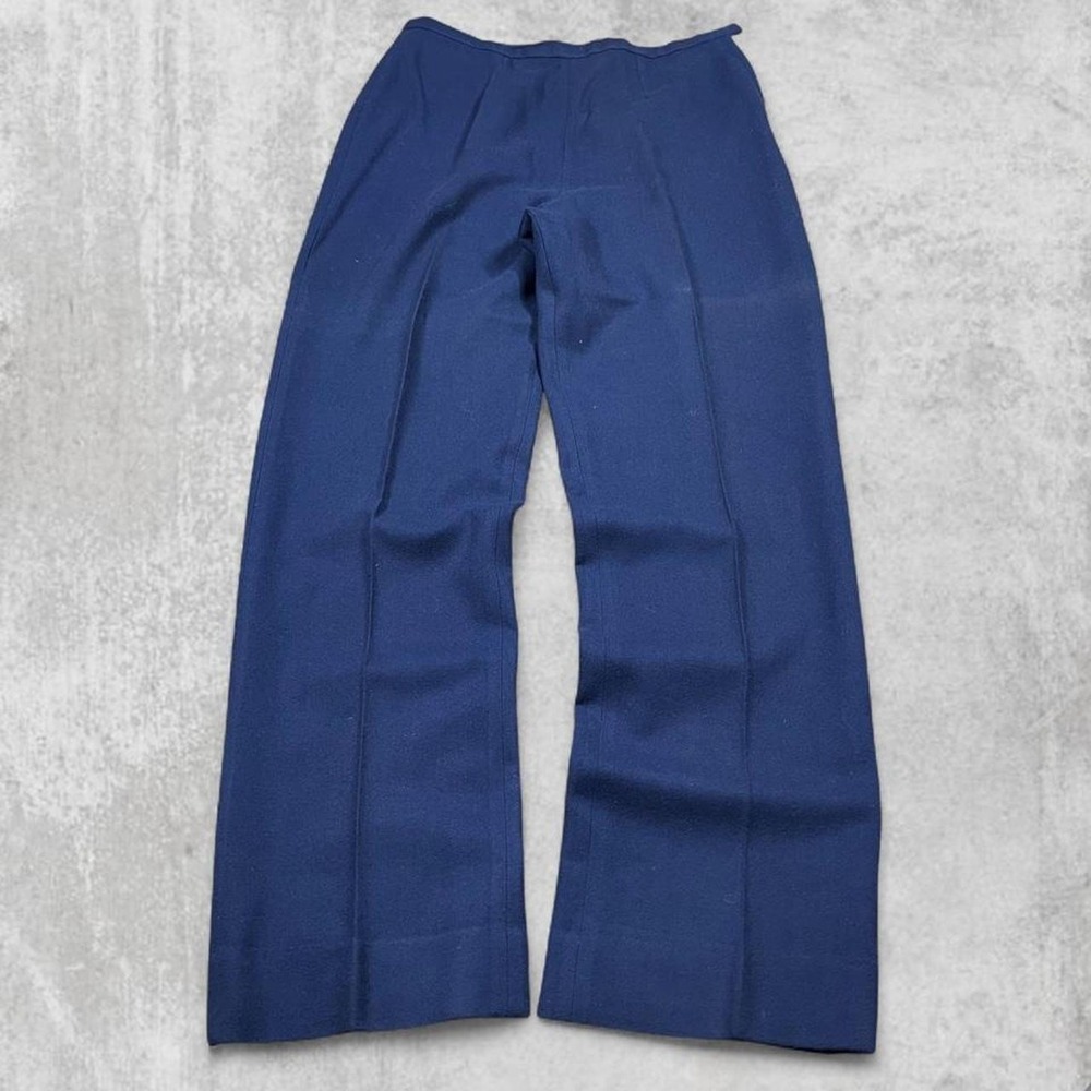 Vintage Pendleton Knockabouts Navy Blue Wool Wide Leg Trousers Mens 28x29